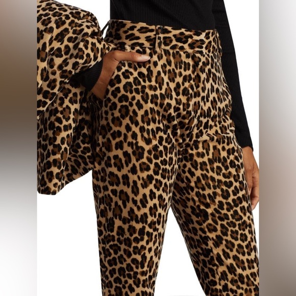 New FRAME Mini Boot Cheetah Print Trousers Size 2 - Picture 4 of 12